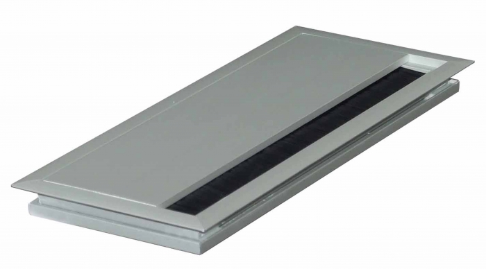 Kabeldoorvoer 100x240x13mm aluminium met softclose sluiting 