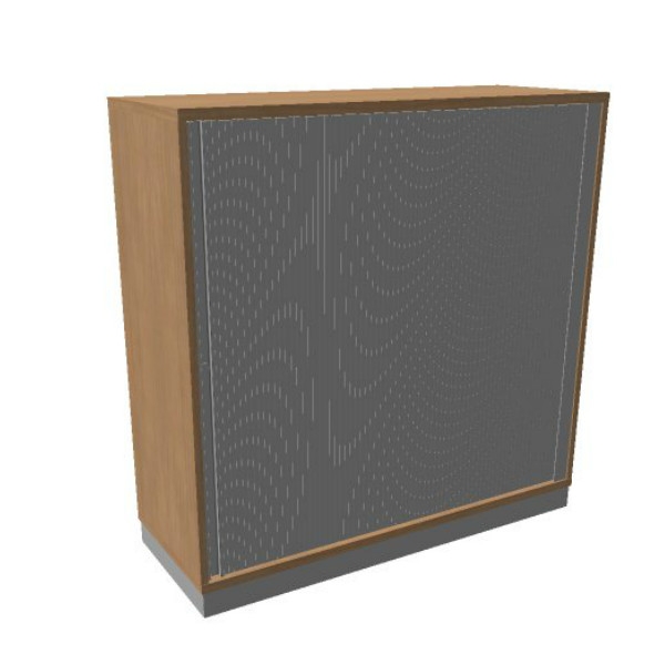 OKA houten jalouziedeurkast 120,3x120x45 cm 