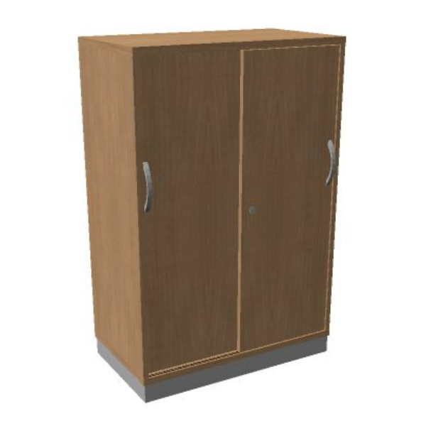 OKA houten schuifdeurkast 120,3x80x45 cm 