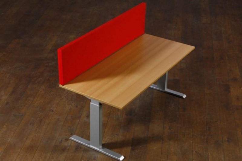 Akoestische desk-up scheidingswand B-MoVe 1600x400 mm 