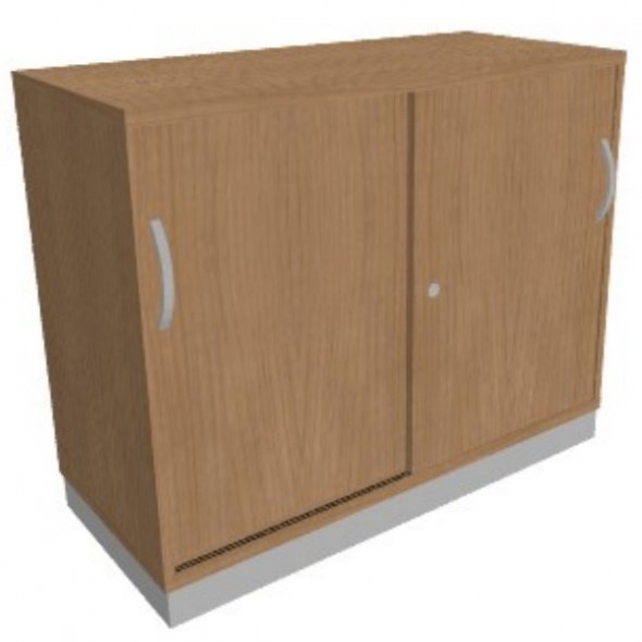 OKA Schuifdeurkast 82x100x45 cm op Kantoorinrichting kopen | Bureaus, kasten, tafels en stoelen voor ieder kantoor