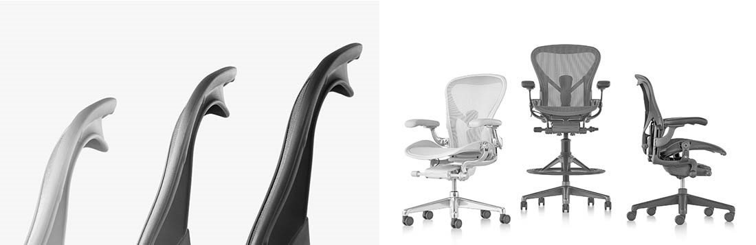 Herman Miller Aeron maten en kleuren