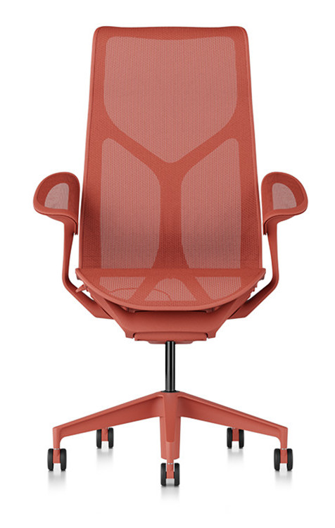 Symfonie magneet publiek Herman Miller COSM bureaustoel met hoge rug rood - Bureaustoelen -  Kantoorinrichtingkopen.nl