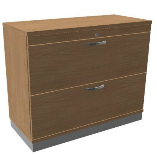 Oka houten hangmappenkast  2 laden 100 breed 