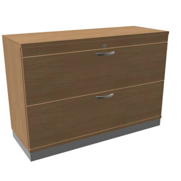 Oka houten hangmappenkast  2 laden 120 breed 