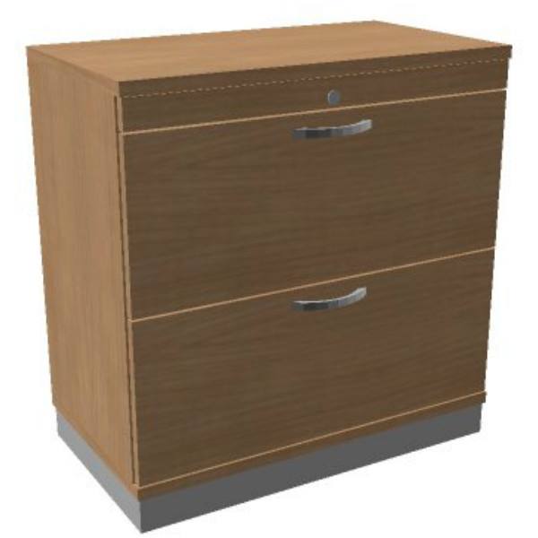 Oka houten hangmappenkast  2 laden 80 breed 