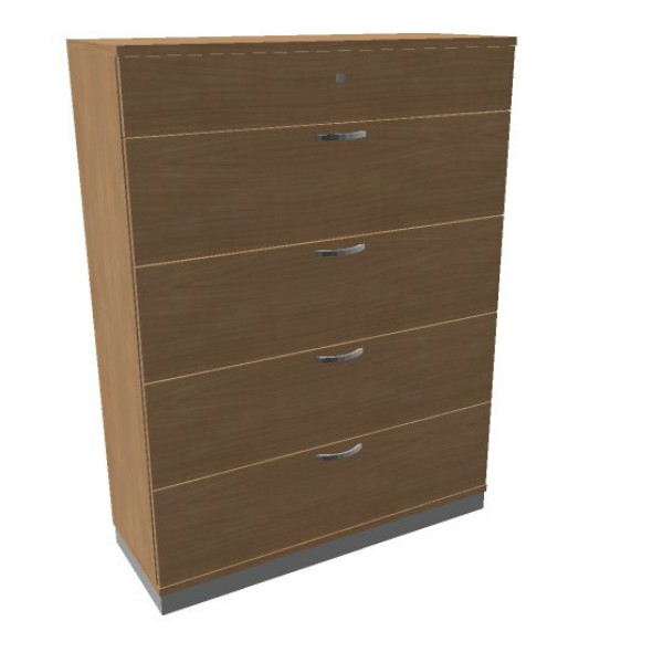Oka houten hangmappenkast  4 laden 120 breed 