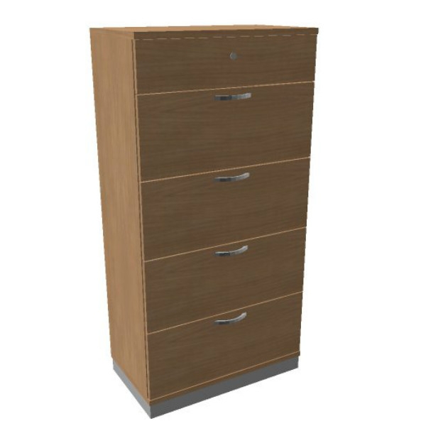 Oka houten hangmappenkast  4 laden 80 breed 