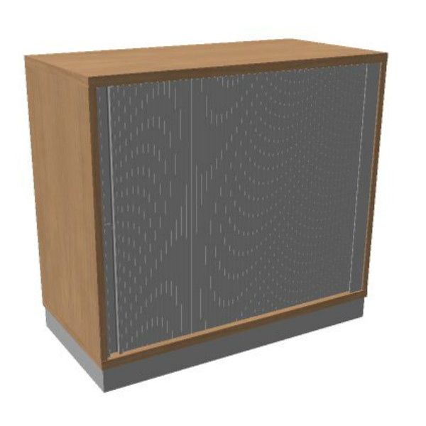 OKA houten jalouziedeurkast 82x90x45 cm 