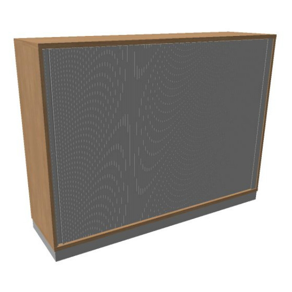 OKA houten jalouziedeurkast 120.3x160x45 cm 