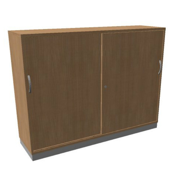 OKA houten schuifdeurkast 120.3x160x45 cm