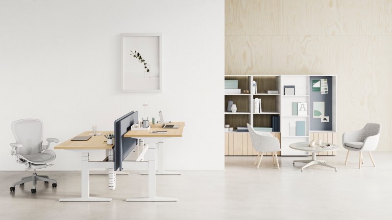 Herman Miller Ratio duo-werkplek elektrisch verstelbaar 