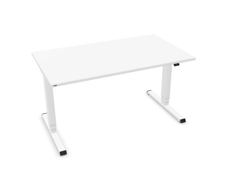 Assmann EASY zit-sta bureau wit 140 x 80 cm  