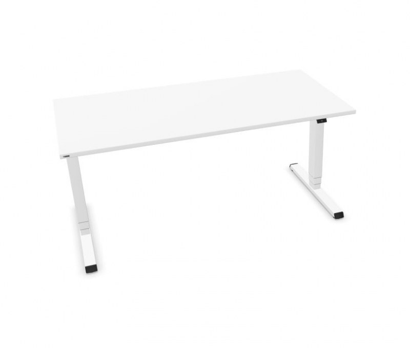 Assmann EASY zit-sta bureau wit 160 x 80 cm 