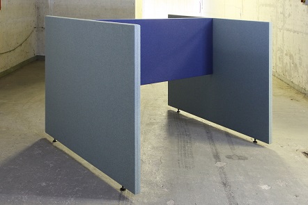 Akoestische scheidingswand B-MoVe H-opstelling 1600 mm