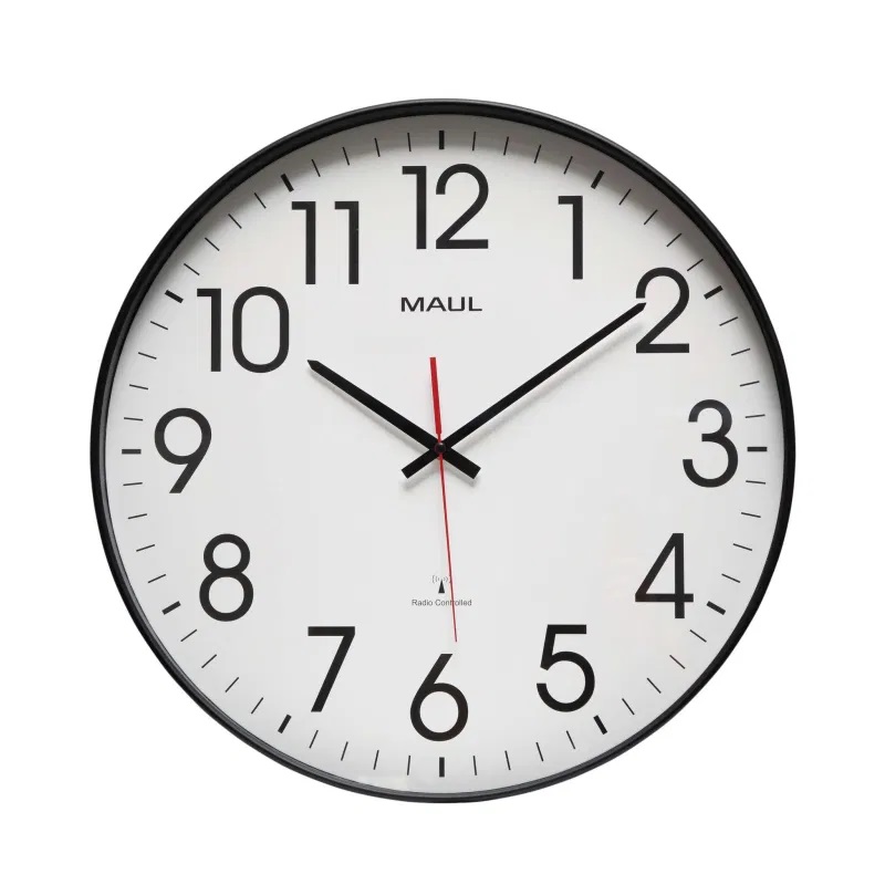 MAULclimb Wandklok Ø 47,7 cm – Stijlvolle Radiografische Klok met Grote Cijfers