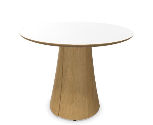 Narbutas Botany vergadertafel Ø 90 cm met houten kolompoot 