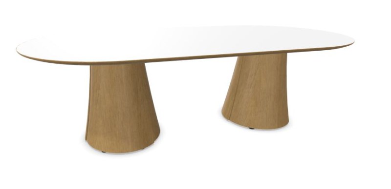 Narbutas Botany vergadertafel ovaal 240 x 120 cm met houten poten 