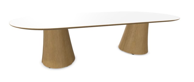 Narbutas Botany vergadertafel ovaal 280 x 120 cm met houten poten 
