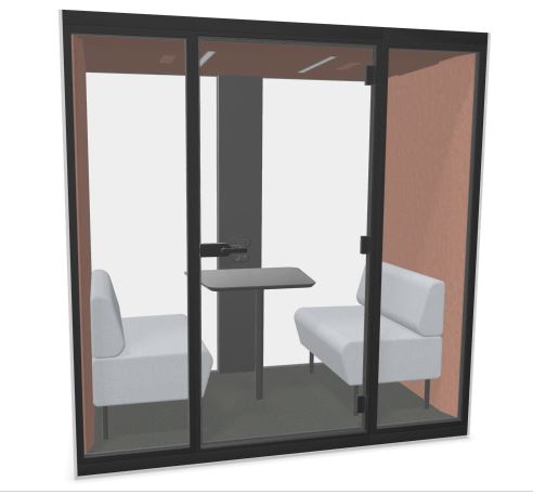 Narbutas Sonus M vergaderruimte met glazen achterwand