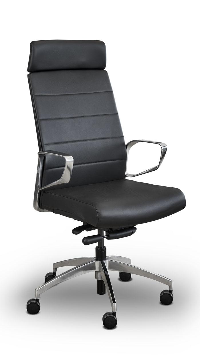 Orange Office directiestoel 605 zwart leder 