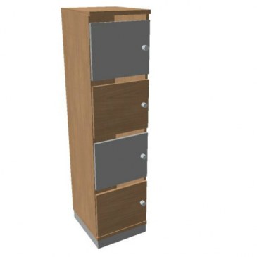Oka  houten lockerkast 4 deurs  SBGAG17 1