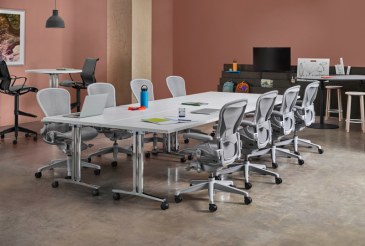 Herman Miller AERON - Maat B Actie bij inruil bureaustoel  AER1B33DWALPG1G1G1C7BK23103-BW 1