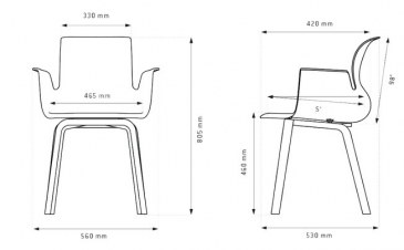 Flötotto Pro Chair houten onderstel armleuningen  30.195.632 1