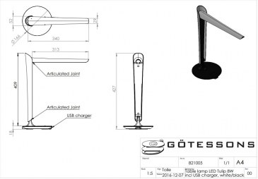 Gotessons LED tafellamp TULP  821005 4