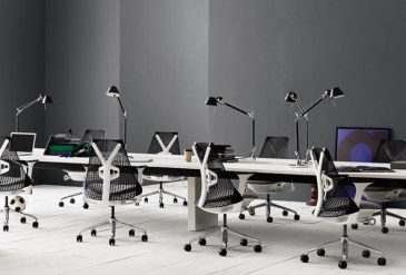 Herman Miller Sayl bureaustoel gestoffeerd  AS1EC32HA N2 65 BB 61 1D05 1