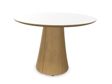 Narbutas Botany vergadertafel Ø 100 cm met houten kolompoot   CBA100 0