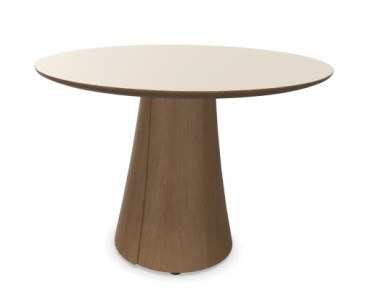 Narbutas Botany vergadertafel Ø 100 cm met houten kolompoot   CBA100 1