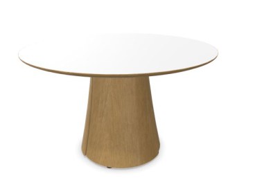 Narbutas Botany vergadertafel Ø 120 cm met houten kolompoot   CBA120 0