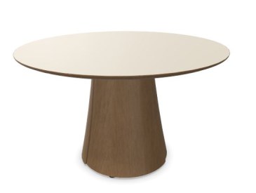 Narbutas Botany vergadertafel Ø 120 cm met houten kolompoot   CBA120 1