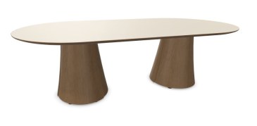 Narbutas Botany vergadertafel ovaal 240 x 120 cm met houten poten  CBC240 1