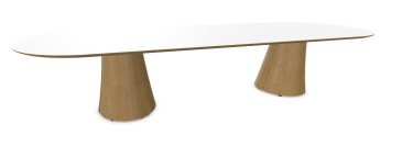 Narbutas Botany vergadertafel ovaal 360 x 120 cm met houten poten  CBC360 0