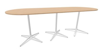 Narbutas Botany vergadertafel hoog ovaal 320 x 120 cm met metalen onderstel  CBH320 1