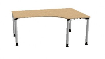 OKA Deskline hoekbureau rechts 180 x 120 cm   T13804 0