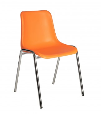 Orange Office kantinestoel Sabine chroom  04062C 7