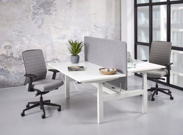 Orange Office duo werkplek H-poot met slingerverstelling 180 x 166 cm  OO NSFB2188 0