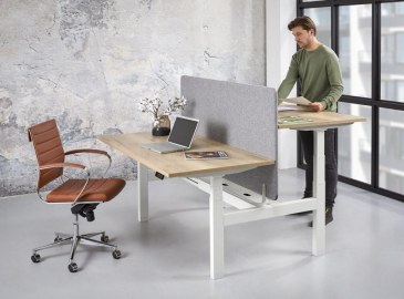 Orange Office XF3 duo werkplek H-poot elektrisch verstelbaar 180 x 166 cm  XFB3188 1