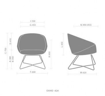 Bejot Oxxo OX 424 vergaderstoel  OX 424 4