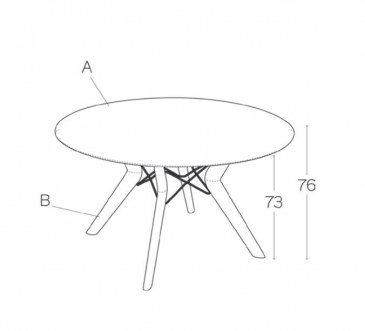 Mobitec Trava T0100 Ø 120 cm vergadertafel  T0100 CONF M-01 -TOP 3