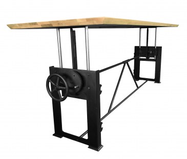 Bowerkt Industriële hoogte verstelbare tafel 280 x 100 cm  BO280100 1
