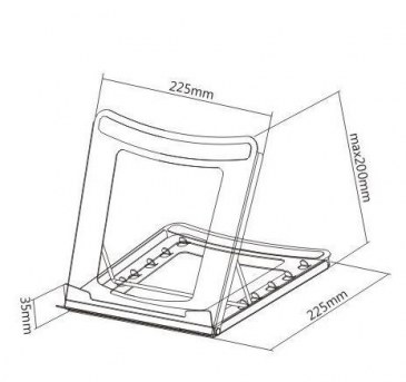 Thovip Laptophouder / verhoger metaal zwart  472706.000000000.000 4