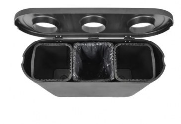 Triomf 3x45 liter afvalscheider - zwart  VB 716357 1