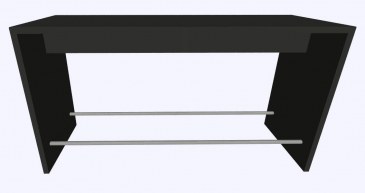 Werner Works vergadertafel K-Modul Stand voetensteun 200 x 80 cm  KMS-200R 0